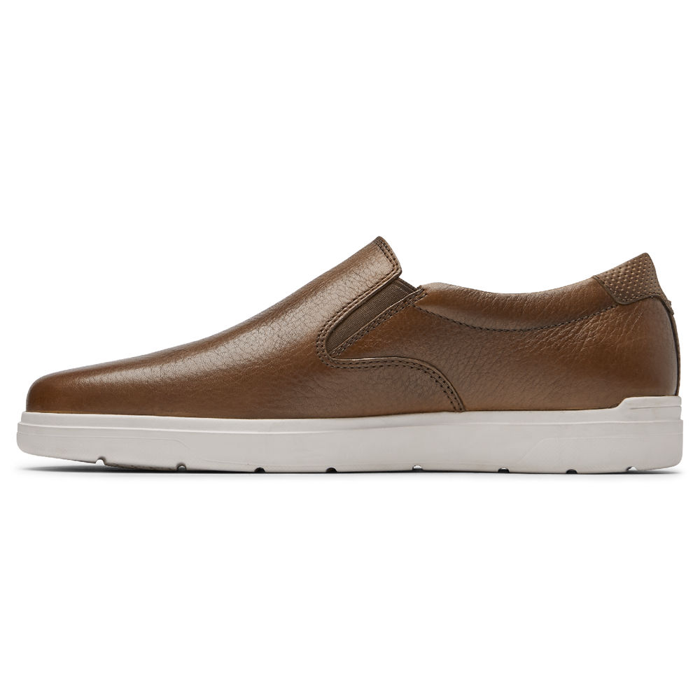 Rockport Mens Sneakers Brown - Total Motion Lite Slip-On - UK 941-MYXTDA